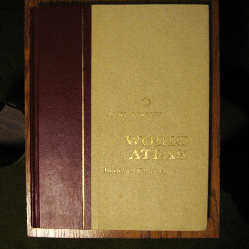 Rand McNally World Atlas Imperial Edition 1968 Hard Cover